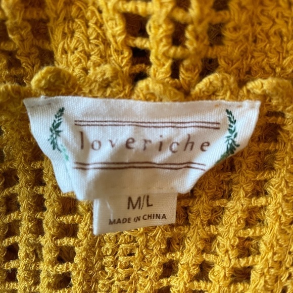 Loveriche mustard yellow crochet tank top - Picture 7 of 8